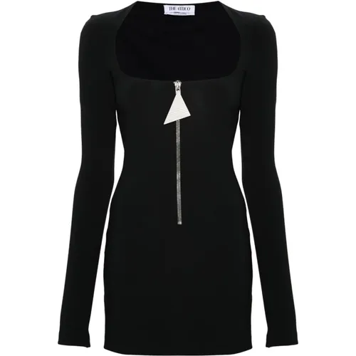 Scoop Neck Dress with Long Sleeves , female, Sizes: XS, 2XS, S - The Attico - Modalova