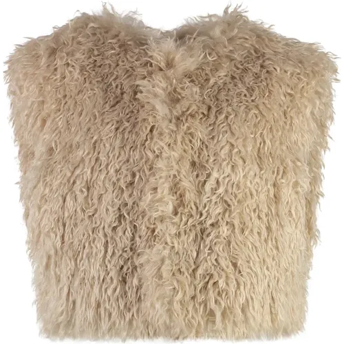 Faux Fur Waistcoat with Pockets - Isabel marant - Modalova