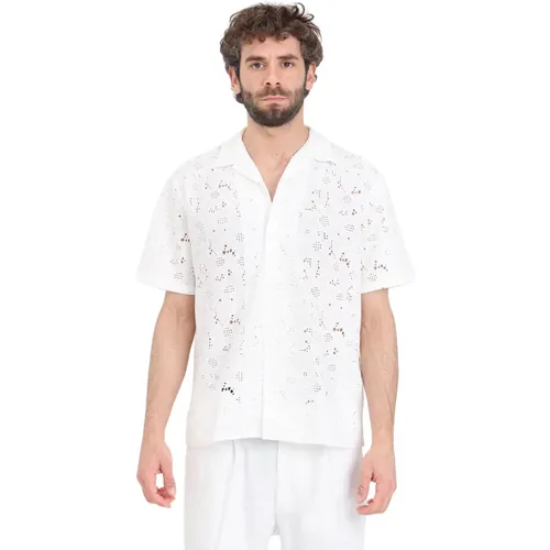 Weiße Hemd mit Blumenmuster - Selected Homme - Modalova
