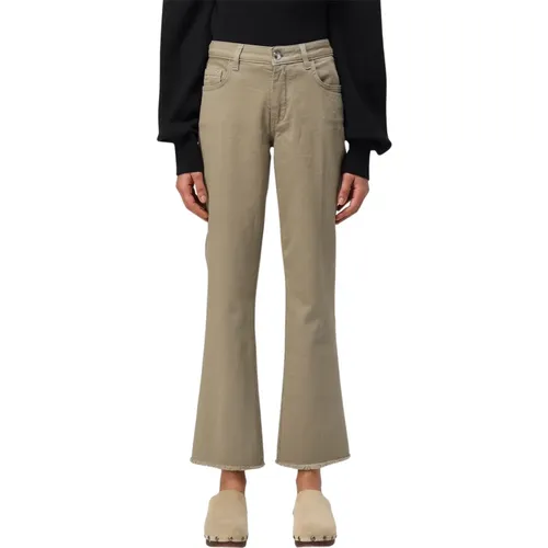 Cropped Fringed Pant , Damen, Größe: W32 - Fay - Modalova