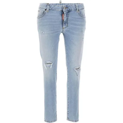 Cropped Jeans Medium Waist , Damen, Größe: 3XS - Dsquared2 - Modalova