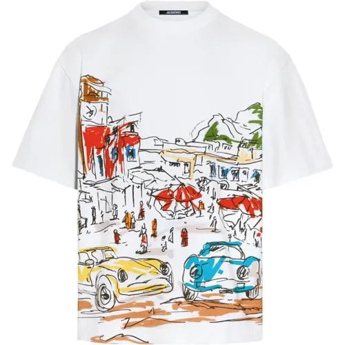 Cars Print Crew Neck T-shirt , male, Sizes: S, M, L - Jacquemus - Modalova