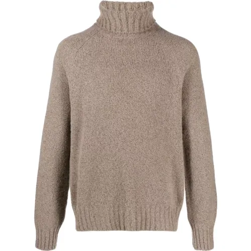 Wool/Silk Rollneck Turtleneck , male, Sizes: 2XL, M, XL, L - Ermenegildo Zegna - Modalova