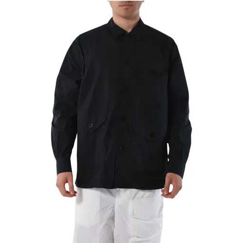 Baumwoll-Overshirt mit Knopfverschluss , Herren, Größe: M - Ten C - Modalova