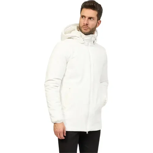 Men Technical Fabric Hooded Jacket , male, Sizes: M - YES ZEE - Modalova