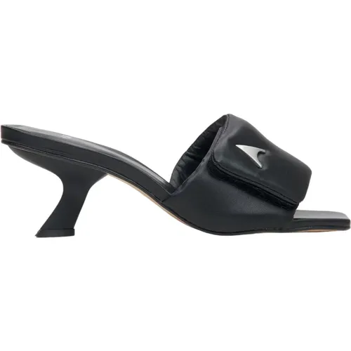 Schwarze Trichterabsatz-Sandalen , Damen, Größe: 37 EU - Estro - Modalova