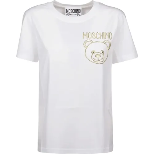 Logo T-Shirt for Women , female, Sizes: 3XS, XS, S, 2XS - Moschino - Modalova