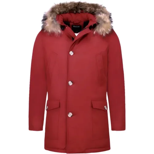 Men Winter Jackets Long - Parka 4 Pocket - Pi-7003R , male, Sizes: M, XS, S, L, XL - Enos - Modalova
