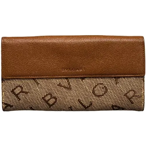 Pre-owned Canvas wallets , female, Sizes: ONE SIZE - Bvlgari Vintage - Modalova