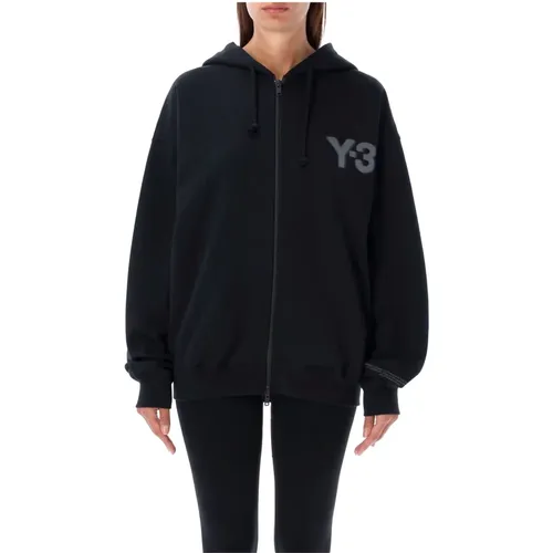 Logo Zip Hoodie Knitwear , female, Sizes: XS - Y-3 - Modalova