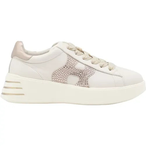 Beige Leder Plateau Sneakers Hogan - Hogan - Modalova