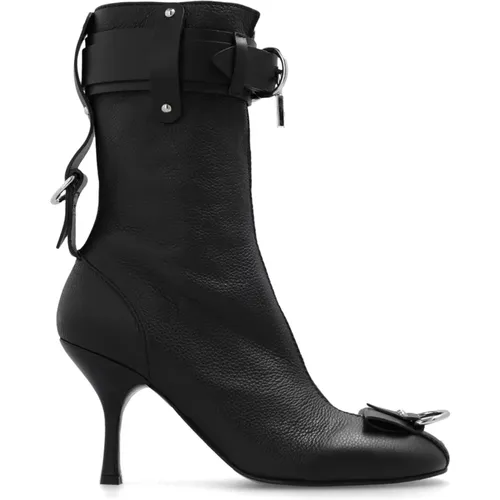 Heeled boots in leather , female, Sizes: 5 1/2 UK, 3 UK - JW Anderson - Modalova