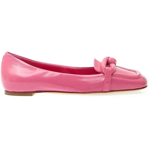 Fuxia Leather Loafer Shoes , female, Sizes: 4 1/2 UK, 5 UK, 3 1/2 UK, 5 1/2 UK - Halmanera - Modalova