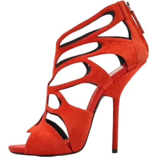 Pre-owned Suede heels , female, Sizes: 7 1/2 UK - Giuseppe Zanotti Pre-owned - Modalova