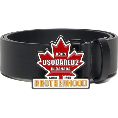 Leather Belt with Adjustable Closure , male, Sizes: XL - Dsquared2 - Modalova