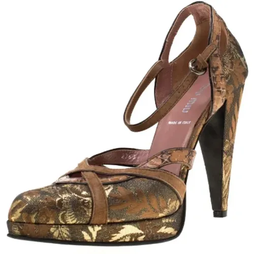 Pre-owned Fabric heels , female, Sizes: 6 UK - Miu Miu Pre-owned - Modalova