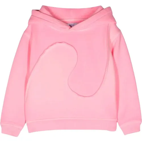 Rosa Hoodie-Pullover mit Ausschnittsdetail - ERL - Modalova