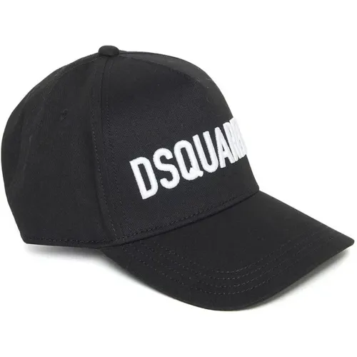 Cotton Curve Visor Cap with Logo , unisex, Sizes: 12 Y - Dsquared2 - Modalova