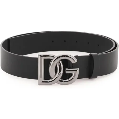 Luxus Ledergürtel mit DG-Schnalle - Dolce & Gabbana - Modalova