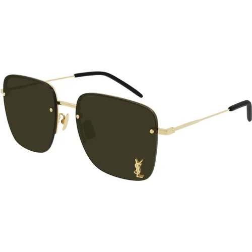 Gold/Braune Sonnenbrille SL 312 M,Sl 312 M Sonnenbrille - Saint Laurent - Modalova