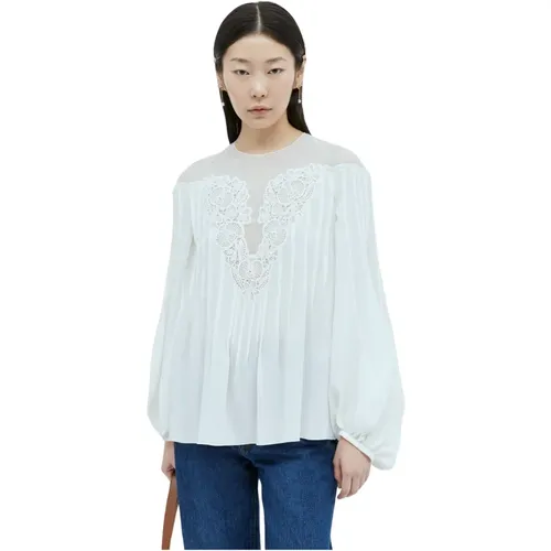 Seiden Guipure Bluse Chloé - Chloé - Modalova