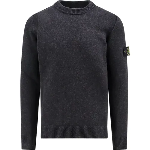 Grauer Strick Aw24 Langarm , Herren, Größe: XL - Stone Island - Modalova