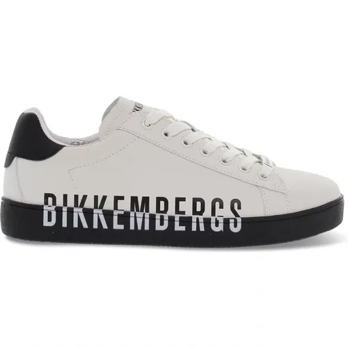 Weiße und Schwarze Sneakers aus Mikrofaser - Bikkembergs - Modalova