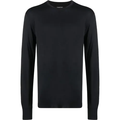 Minimal Crew Neck Long Sleeve T-Shirt , male, Sizes: 2XL - Tom Ford - Modalova