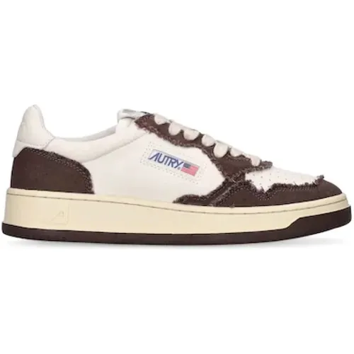 Vintage Low-Top Leather Sneakers , male, Sizes: 6 UK, 7 UK - Autry - Modalova