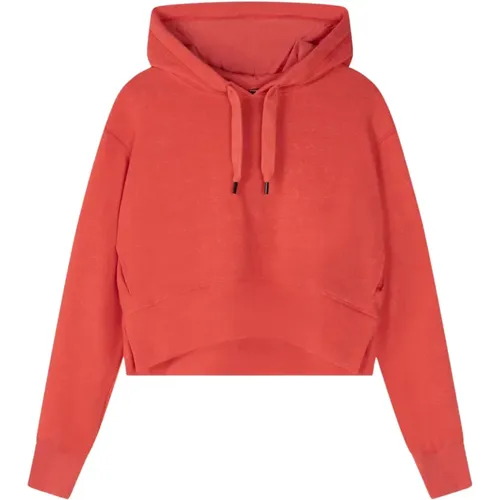 Relaxed Fit Hooded Crop Sweatshirt , female, Sizes: XS, S - 10Days - Modalova
