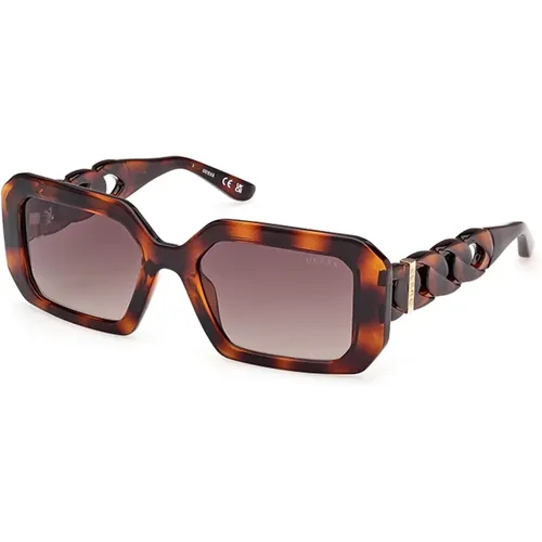 Stylish Sunglasses Gradient Havana Frame , female, Sizes: 54 MM - Guess - Modalova