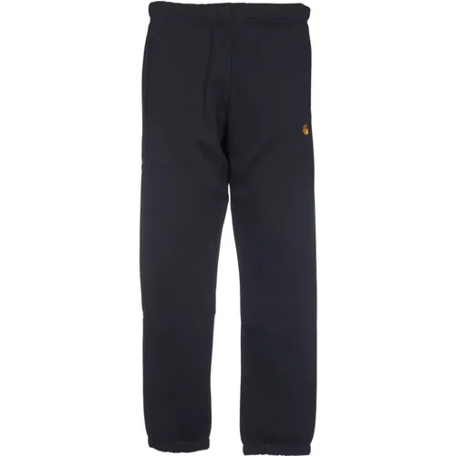 Schwarze Chase Sweatpants Stilvoll Bequem , Herren, Größe: L - Carhartt WIP - Modalova