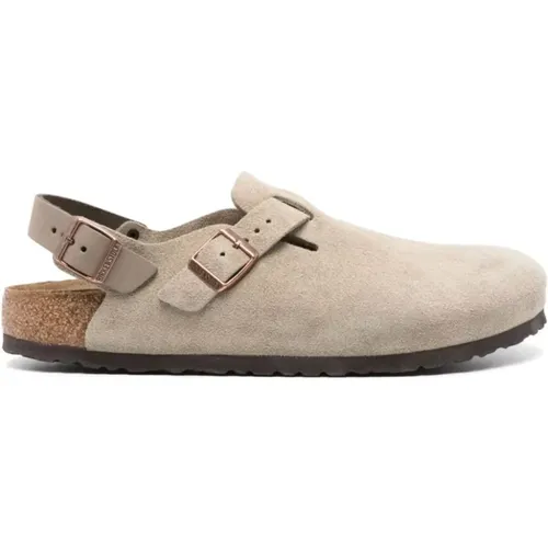 Soft Suede Leather Clog , male, Sizes: 9 UK, 12 UK, 11 UK, 10 UK, 8 UK - Birkenstock - Modalova