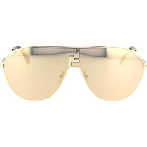 Geometric Glamour Sunglasses with Minimalist Design , unisex, Sizes: 65 MM - Fendi - Modalova