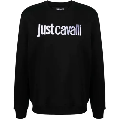 Schwarze Hoodie Pullover , Herren, Größe: XL - Just Cavalli - Modalova