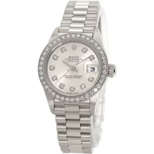 Pre-owned Platinum watches , female, Sizes: ONE SIZE - Rolex Vintage - Modalova