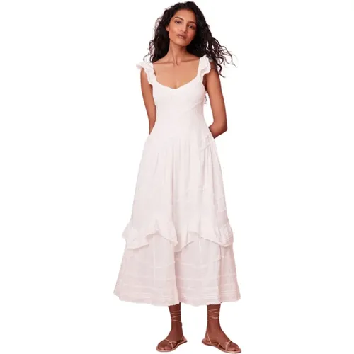 Brin Cotton Maxi Dress - Bright , female, Sizes: L, M, XS - Loveshackfancy - Modalova