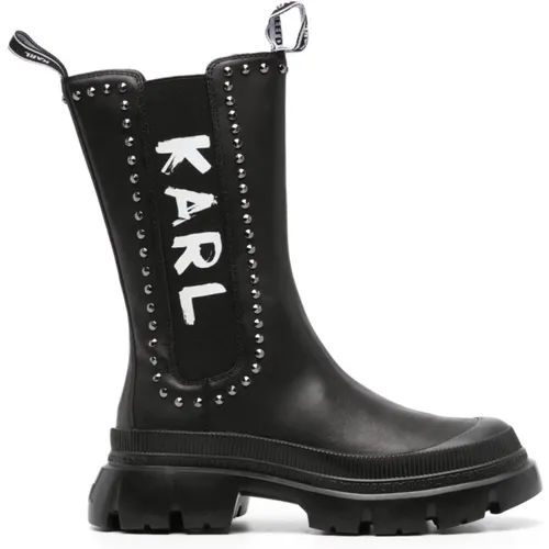 Trekka Max High Boot with Studs , female, Sizes: 5 UK - Karl Lagerfeld - Modalova