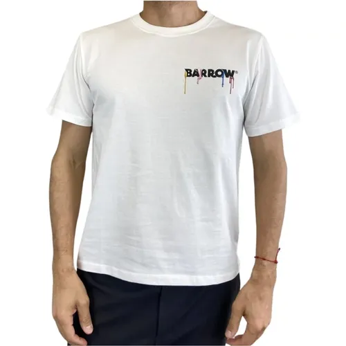 Weißes T-Shirt mit kurzen Ärmeln - Barrow - Modalova