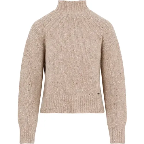 Camel Cashmere Turtleneck Sweater , female, Sizes: M - akris - Modalova