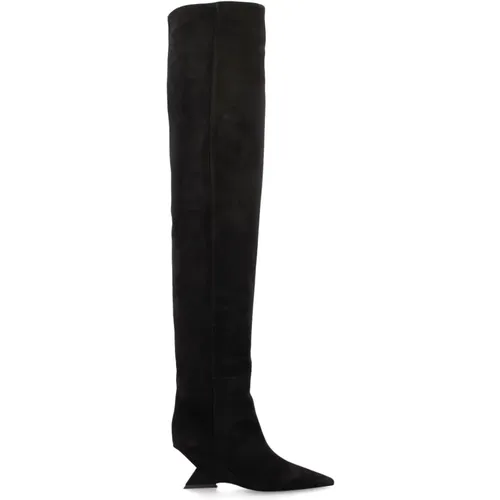 Suede Over-Knee Boots - Cheope 60 , female, Sizes: 3 UK, 4 UK - The Attico - Modalova
