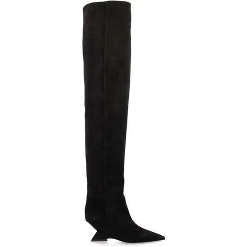 Suede Over-Knee Boots - Cheope 60 , female, Sizes: 5 UK, 7 UK, 3 UK - The Attico - Modalova