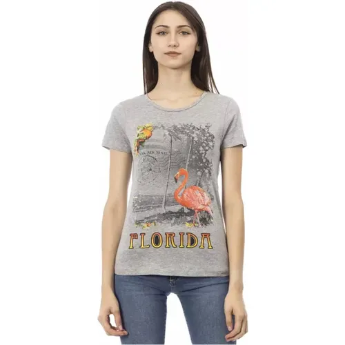 T-Shirts , Damen, Größe: L - Trussardi - Modalova