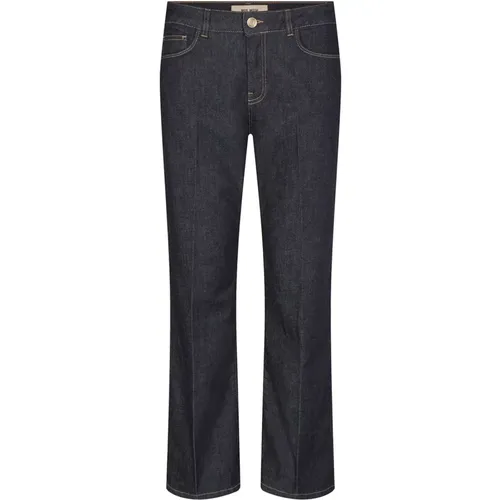 Trendy Short High Waist Flared Jeans , female, Sizes: W26, W29, W32, W31, W27, W28, W25, W30 - MOS MOSH - Modalova