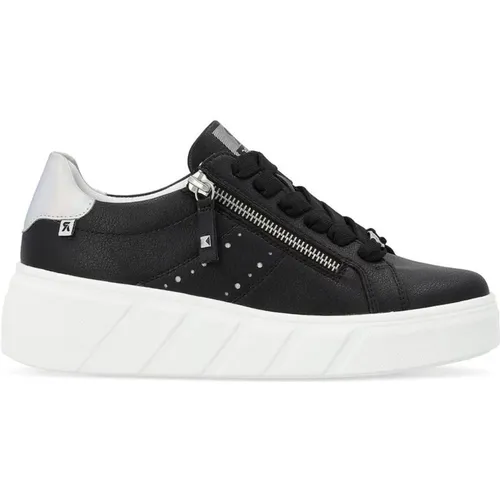 Schwarze Sneakers für Frauen , Damen, Größe: 38 EU - Rieker - Modalova