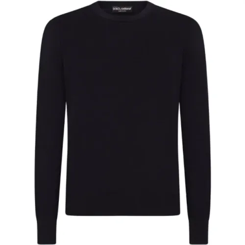 Cashmere Round Neck Sweater , male, Sizes: M, S, L - Dolce & Gabbana - Modalova