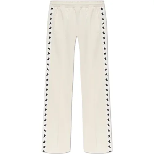 Sweatpants with straight legs , female, Sizes: M - Golden Goose - Modalova