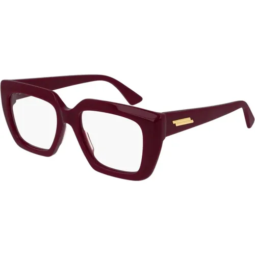 Burgundy Transparent Square Sunglasses , unisex, Sizes: ONE SIZE - Bottega Veneta - Modalova