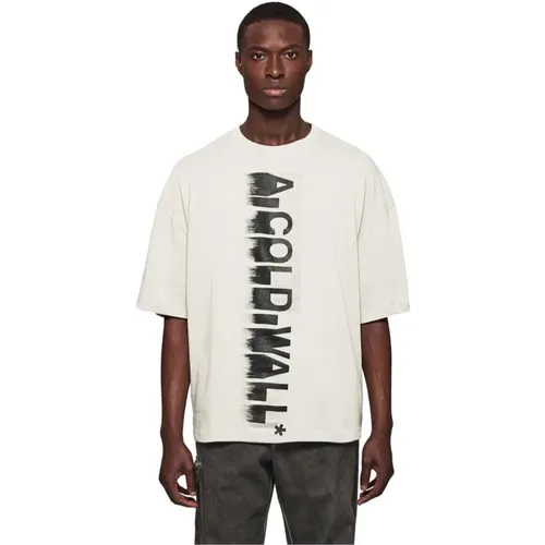 Gaussian Logo T-Shirt Oversized Fit , Herren, Größe: S - A-Cold-Wall - Modalova