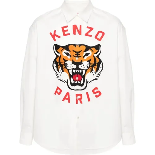 Mens Clothing Shirts Ss24 , male, Sizes: 2XL, XL, L - Kenzo - Modalova